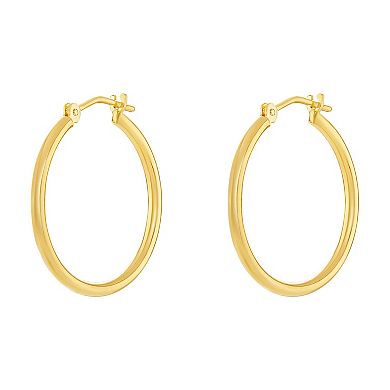 PRIMROSE 14k Gold Polished Hoop Earrings