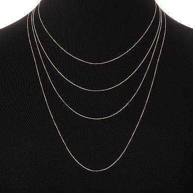 PRIMROSE 14k Gold Baby Curb Chain Necklace