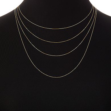 PRIMROSE 14k Gold Box Chain Necklace