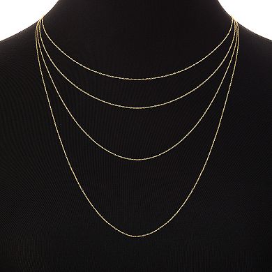 PRIMROSE 14k Gold Rope Chain Necklace
