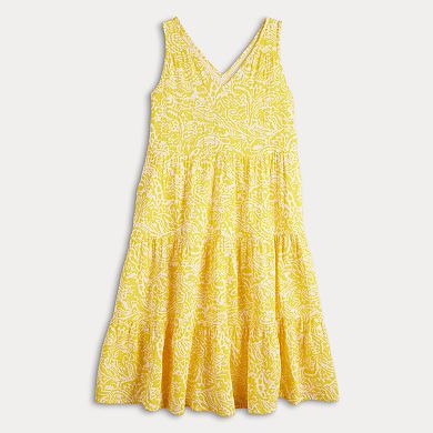 Women's Sonoma Goods For Life® Tiered V-Neck Midi Dress
