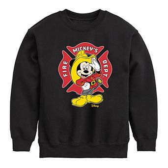 Disney's Mickey Mouse Boys 8-20 Fire Dept. Badge Fleece Sweatshirt