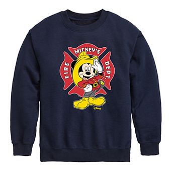Disney's Mickey Mouse Boys 8-20 Fire Dept. Badge Fleece Sweatshirt
