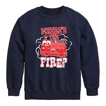 Disney's Mickey Mouse & Friends Boys 8-20 Fire truck Where's The Fire Fleece Sweatshirt