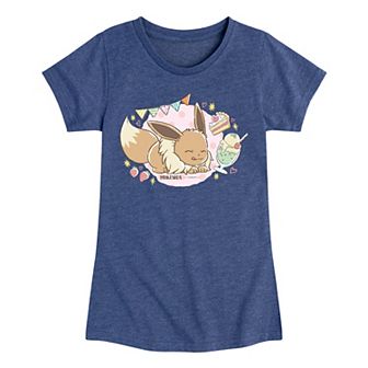 Girls 7-16 Pokemon Cafe Eevee Graphic Tee