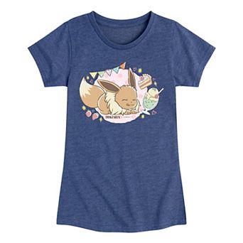Girls 7-16 Pokemon Cafe Eevee Graphic Tee