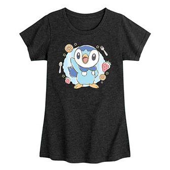 Girls 7-16 Pokemon Cafe Piplup Graphic Tee