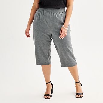 Plus Size Croft & Barrow® Easy Pull-On Knit Skimmer