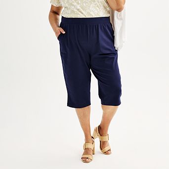 Plus Size Croft & Barrow® Easy Pull-On Knit Skimmer