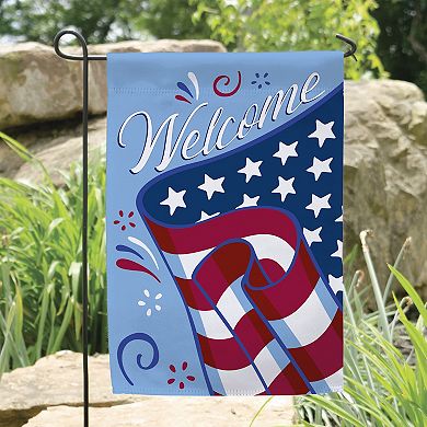 Carson Home Accents Welcome Americana Garden Flag