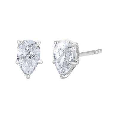 Galaxie Solaire 14k White Gold 1 Carat T.W. Lab-Grown Diamond Stud Earrings