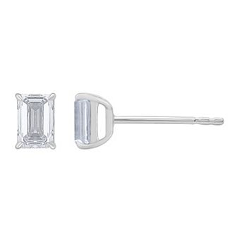 Diamond Medley 14k White Gold 1 Carat T.W. Lab-Grown Diamond Stud Earrings