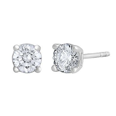 Diamond Medley 14k White Gold 1/2 Carat T.W. Lab-Grown Diamond Stud Earrings