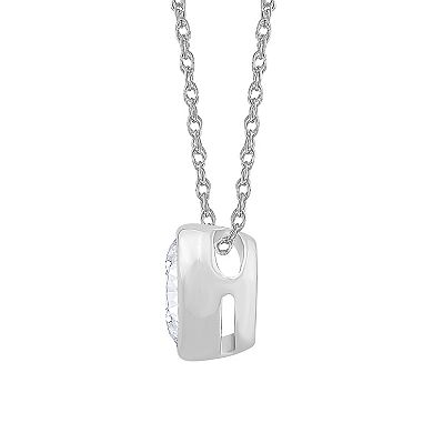 Galaxie Solaire 14k White Gold 1 Carat T.W. Lab-Grown Diamond Solitaire Pendant Necklace