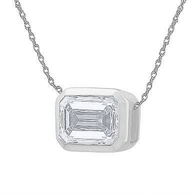 Galaxie Solaire 14k White Gold 1 Carat T.W. Lab-Grown Diamond Solitaire Pendant Necklace