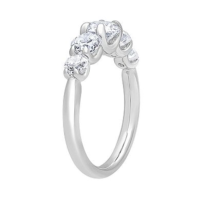 Diamond Medley 14k White Gold 2 Carat T.W. Lab-Grown Diamond 5-Stone Ring