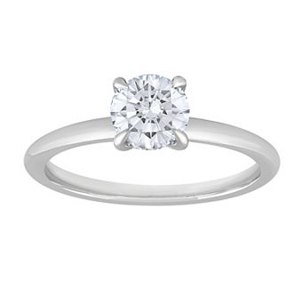 Galaxie Solaire 14k White Gold 1 Carat T.W. Lab-Grown Diamond Solitaire Plus Ring