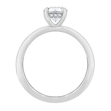 Galaxie Solaire 14k White Gold 1 Carat T.W. Lab-Grown Diamond Solitaire Plus Ring