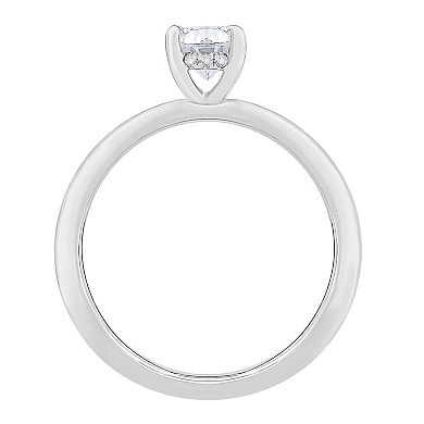 Diamond Medley 14k White Gold 1 Carat T.W. Lab-Grown Diamond Solitaire Plus Ring