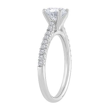 Diamond Medley 14k White Gold 1 1/4 Carat T.W. Lab-Grown Diamond Engagement Ring