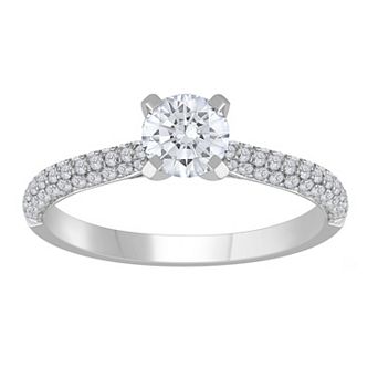 Galaxie Solaire 14k White Gold 1 1/4 Carat T.W. Lab-Grown Diamond Engagement Ring