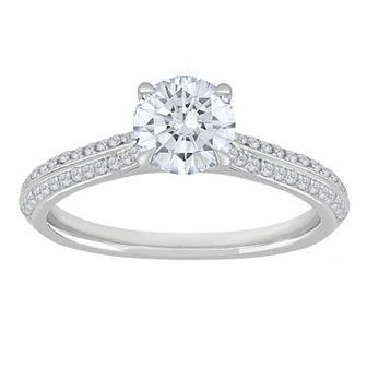Diamond Medley 14k White Gold 1 1/4 Carat T.W. Lab-Grown Diamond Engagement Ring