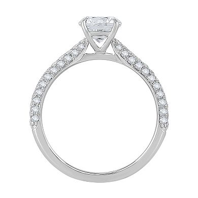 Diamond Medley 14k White Gold 1 1/2 Carat T.W. Lab-Grown Diamond Engagement Ring