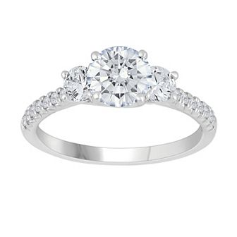 Diamond Medley 14k White Gold 1 1/2 Carat T.W. Lab-Grown Diamond Engagement Ring