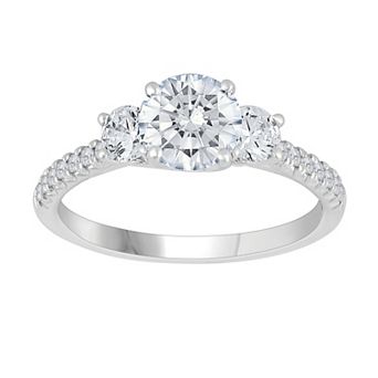 Galaxie Solaire 14k White Gold 1 1/2 Carat T.W. Lab-Grown Diamond Engagement Ring