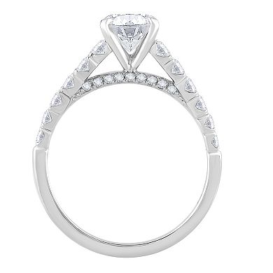 Diamond Medley 14k White Gold 1 3/5 Carat T.W. Lab-Grown Diamond Engagement Ring