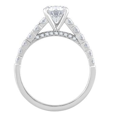 Galaxie Solaire 14k White Gold 1 3/5 Carat T.W. Lab-Grown Diamond Engagement Ring