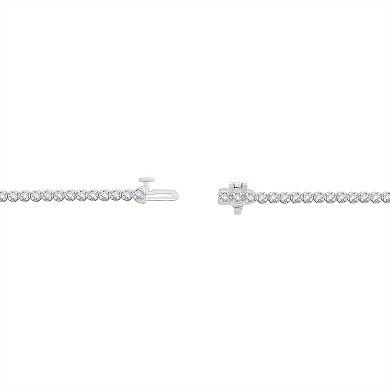 Diamond Medley 10k White Gold 2 Carat T.W. Lab-Grown Diamond Fashion Bracelet