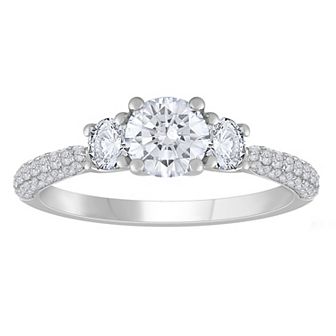 Diamond Medley 14k White Gold 1 1/2 Carat T.W. Lab-Grown Diamond Ring