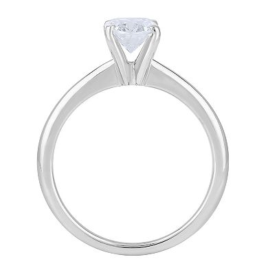 Galaxie Solaire 14k White Gold 2 Carat T.W. Lab Grown Oval Ring