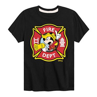 Disney's Mickey Mouse Boys 8-20 Fire Dept. Badge Graphic Tee