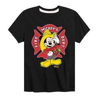 Disney's Mickey Mouse Boys 8-20 Fire Dept. Badge Graphic Tee