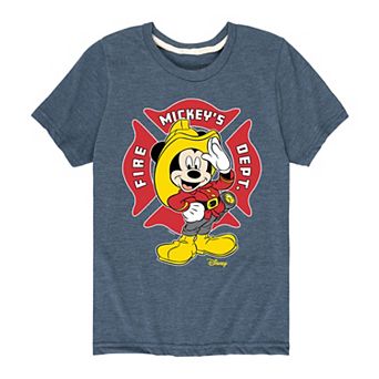 Disney's Mickey Mouse Boys 8-20 Fire Dept. Badge Graphic Tee