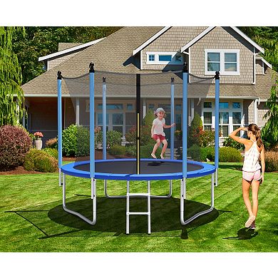 Outdoor Trampoline with Safety Closure Net - 8 ft