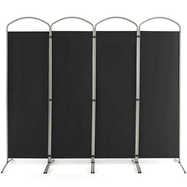 6.2ft Folding 4-panel Room Divider For Home Office Living Room