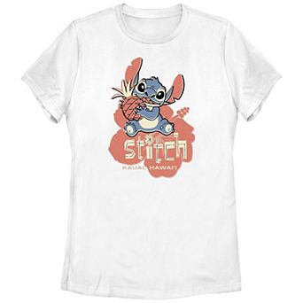 Disney's Lilo & Stitch Women's Kauai, Hawai'i Stitch With Pineapple Tee
