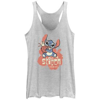 Disney's Lilo & Stitch Women's Kauai, Hawai'i Stitch With Pineapple Tri-Blend Racerback Tank Top