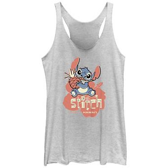 Disney's Lilo & Stitch Women's Kauai, Hawai'i Stitch With Pineapple Tri-Blend Racerback Tank Top