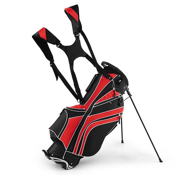 Golf Stand Cart Bag with 6Way Divider Carry Pockets