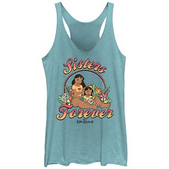 Disney's Lilo & Stitch Women's Nani And Lilo Sisters Forever Tri-Blend Racerback Tank Top