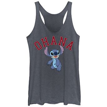 Disney's Lilo & Stitch Women's Ohana Varsity Stitch Tri-Blend Racerback Tank Top