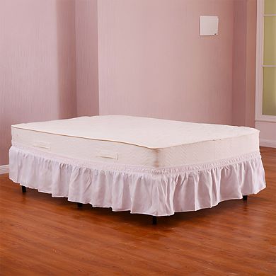 Twin / Full Size Around Bed 14" Elastic Wrap Ruffle Bed Skirt