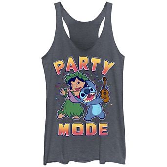 Disney's Lilo & Stitch Women's Party Mode Tri-Blend Racerback Tank Top