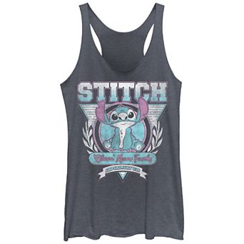 Disney's Lilo & Stitch Women's Ohana Means Family Stitch Crest Tri-Blend Racerback Tank Top