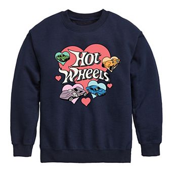 Boys 8-20 Hot Wheels Heart Wheels Crew Fleece Sweatshirt