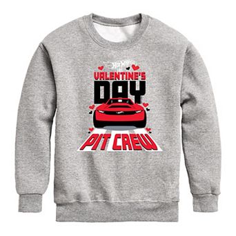 Boys 8-20 Hot Wheels Valentines Day Pit Crew Fleece Sweatshirt